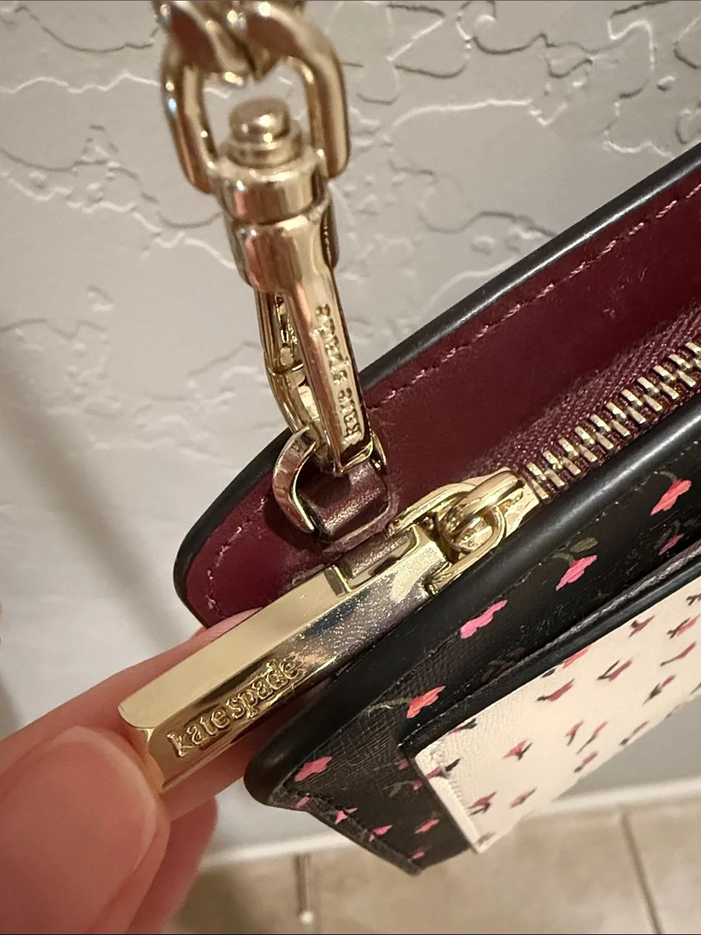 Kate Spade Spademals Money Bunny Floral Crossbody Wallet Bag